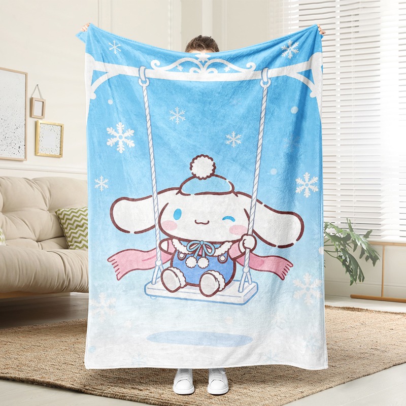 Sanrio Blanket Cinnamoroll Win - Christmas Throw Blanket ulasan dan harga