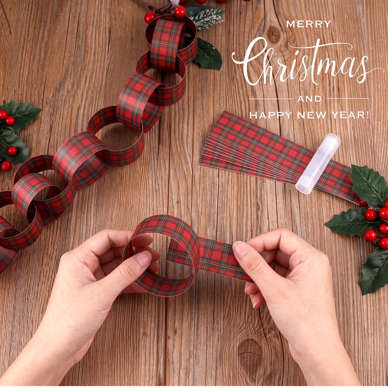 Red-Black Plaid Paper Chain Ga - Christmas Throw Blanket ulasan dan harga