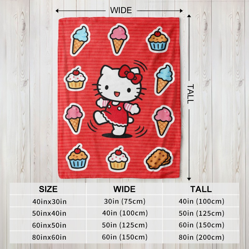 Sanrio Blanket Hello Kitty Ice - Christmas Throw Blanket ulasan dan harga