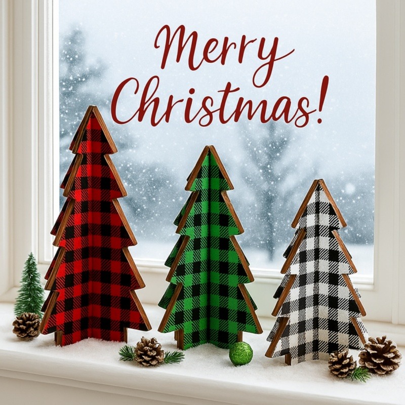 3 Pieces Christmas Decor Plaid - Christmas Throw Blanket ulasan dan harga