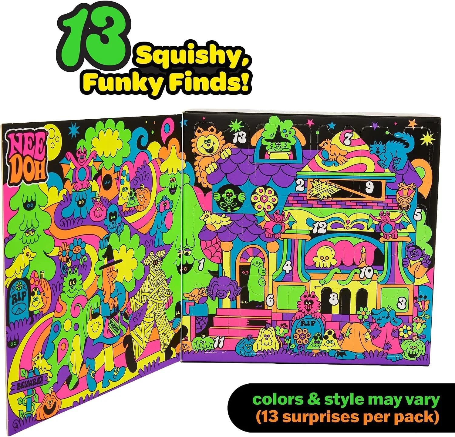Needoh New Funky Frights Hallo - Advent Calendar Gift ulasan dan harga