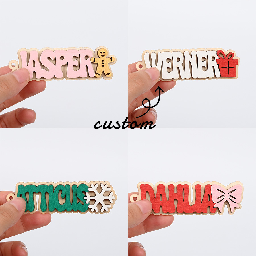 1/2pcs Custom Wooden Christmas - Christmas Stocking Hanging ulasan dan harga