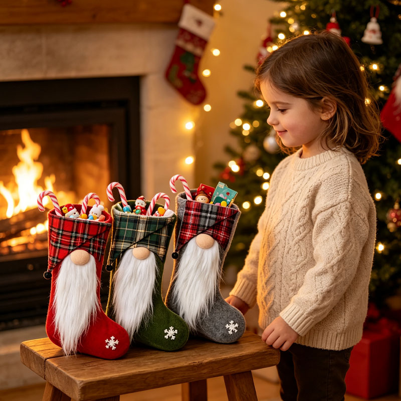 1-4PCS Christmas Treat Bags fo - Christmas Stocking Hanging ulasan dan harga