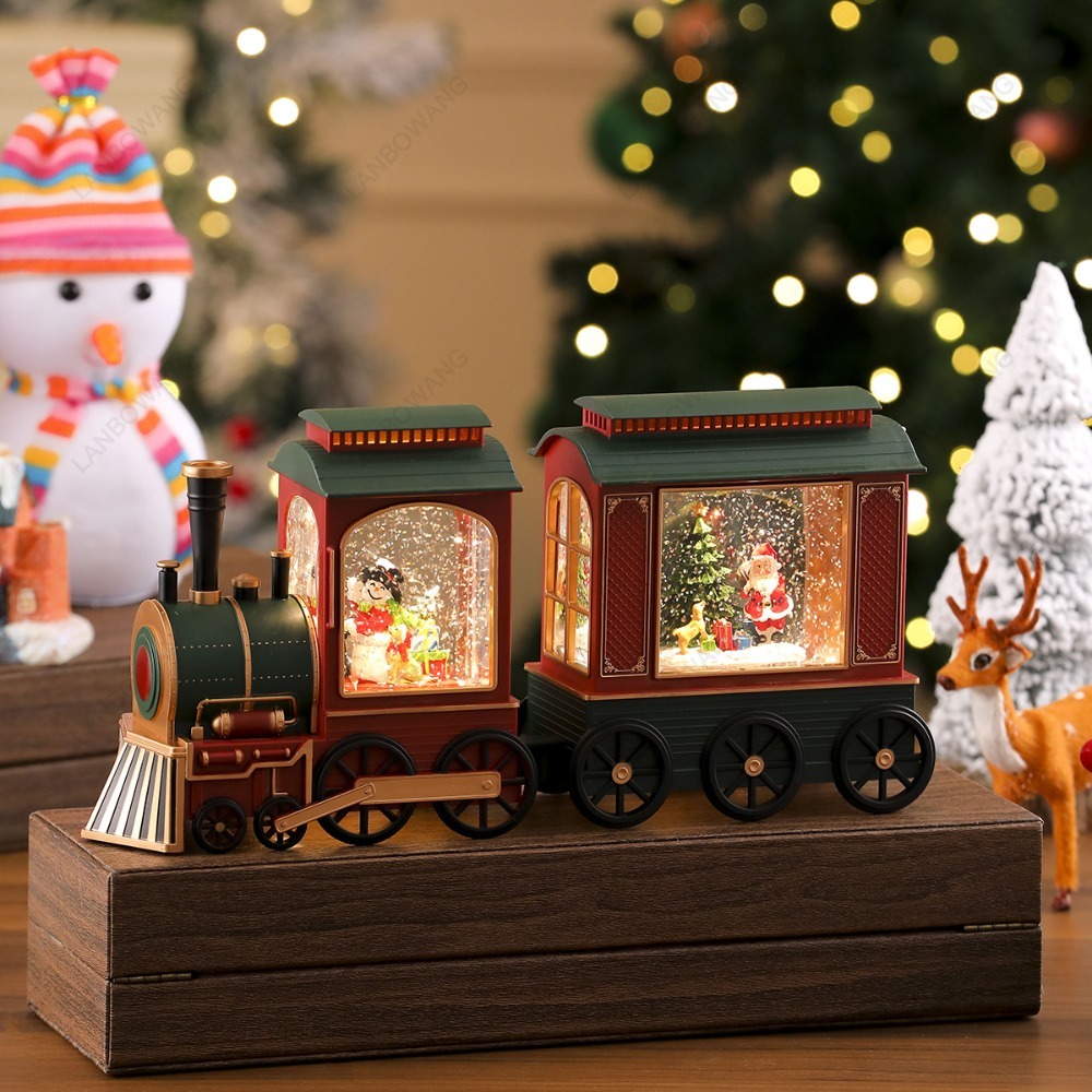 Christmas Locomotive Ornament, - Snow Globe Musical ulasan dan harga